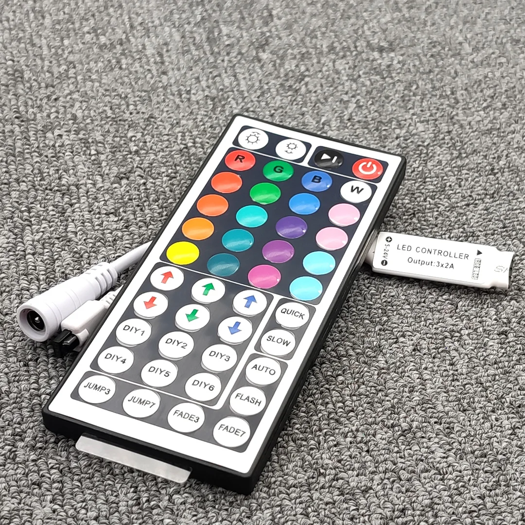 Led Controller 12V mini controller RGB colorful lights with 3528 5050 modules IR infrared 24 keys 44 keys remote control