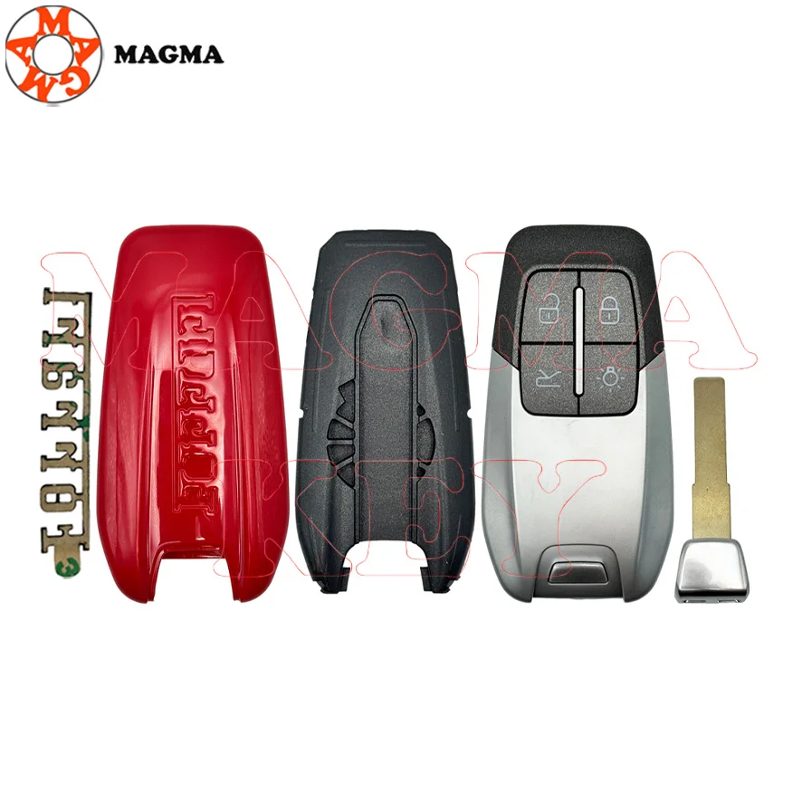 MAGMA استبدال مفتاح قذيفة لفيراري 458 588 488GTB LaFerrari 2014-2020 حافظة مفتاح ذكية عالية الجودة مع L00ogo مع شفرة #3