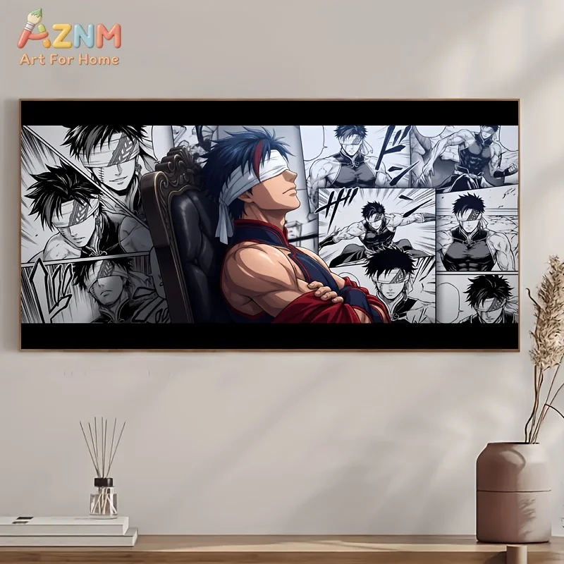 AZNM Record of Ragnarok Qin Shi Huang Manga Panel Canvas Wall Art Unframed Painting
