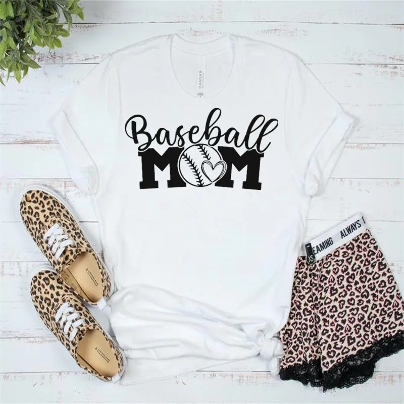 

Baseball Mom Love baseball Mom Shirt Short Sleeve Top Tees 100% Cotton Tshirt Streetwear Harajuku goth y2k Drop shipping