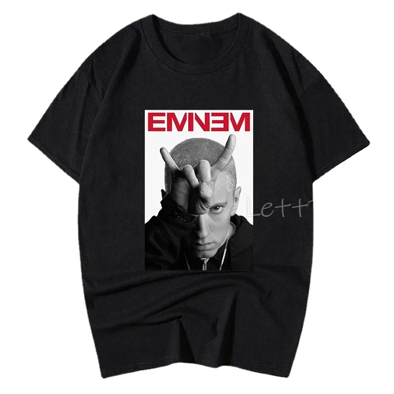 Eminem Shirt Eminem Slim Shad mens white tee shirtsstreet T-shirt Music Rock Boys Eminem Shady Inspired Hip Hop Rap Men T Shirt