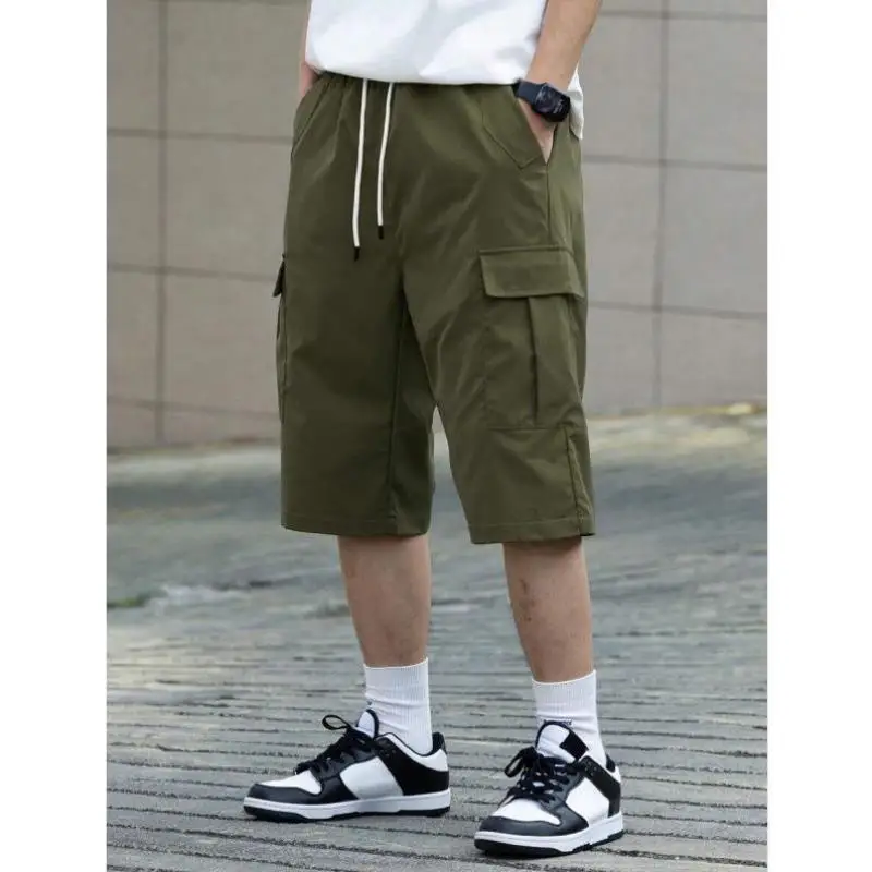 

Loose Men's Casual Pants Wide Leg Dstring Waist Pure Color Autumn Sle Comfortable Loose Fit Trousers for Men