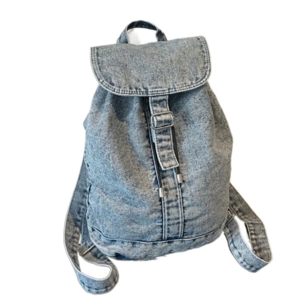 

Высококачественный модный джинсовый рюкзак большой емкости, винтажные ковбойские дорожные рюкзаки на молнии, джинсы в стиле ретро, женские сумки для книг
