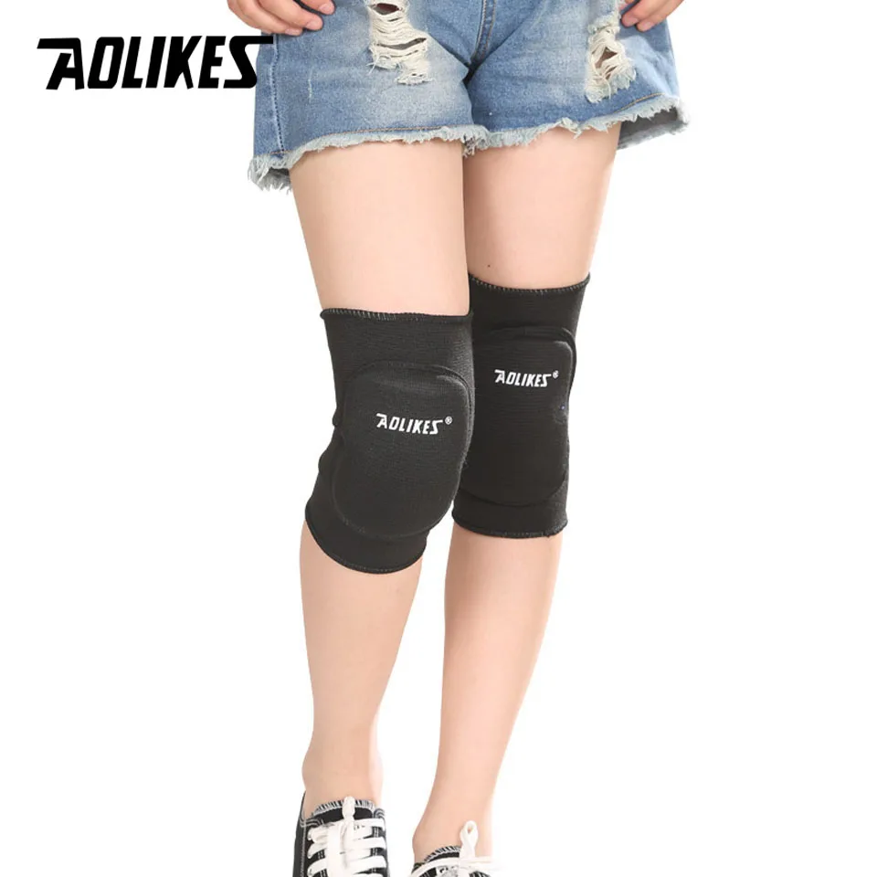 AOLIKES 1 Pair Kids Thick Sponge Knee Support Dance Volleyball Tennis Knee Pads Sport Gym Kneepads Children Knee Protection