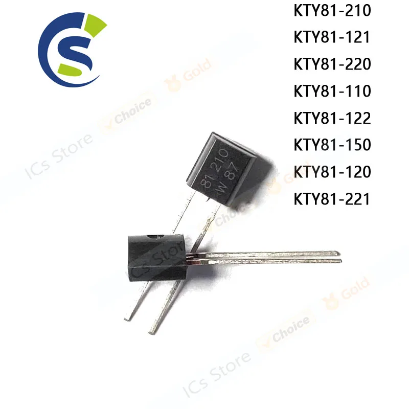 5PCS New and Original TO-92 Chipset KTY81-210 KTY81-121 KTY81-220 KTY81-110 KTY81-122 KTY81-150 KTY81-120 KTY81-221