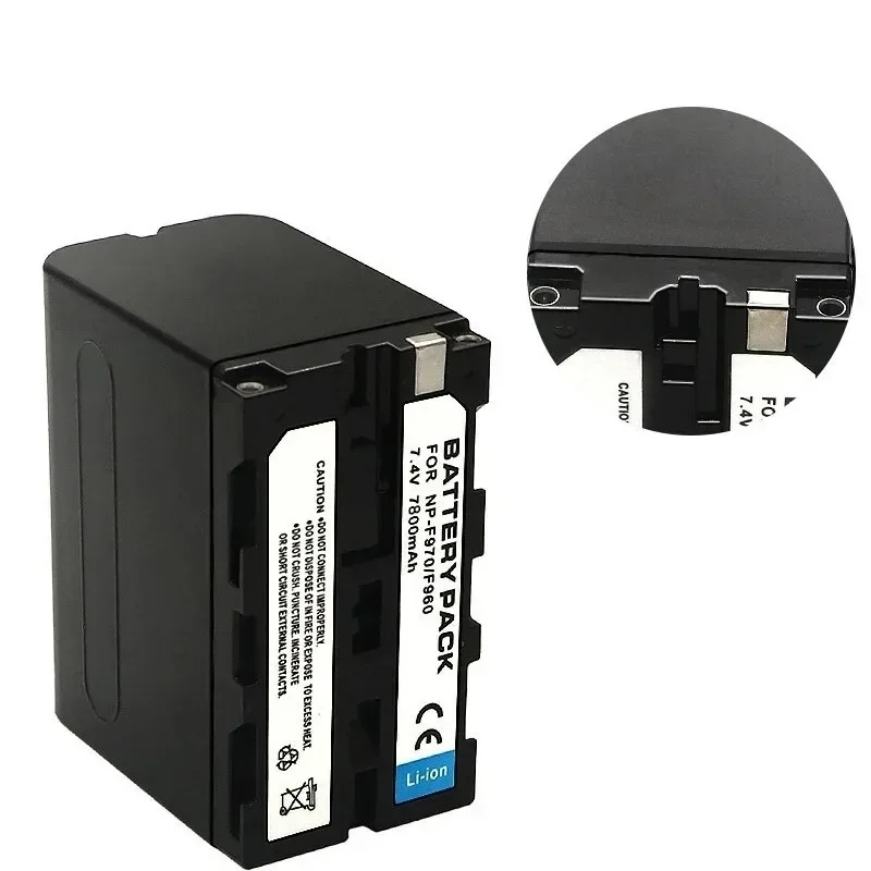 2PCS 7800mAh battery for NP-F770 NP-F950 NP-F960 NP-F970 F990 L series camera battery