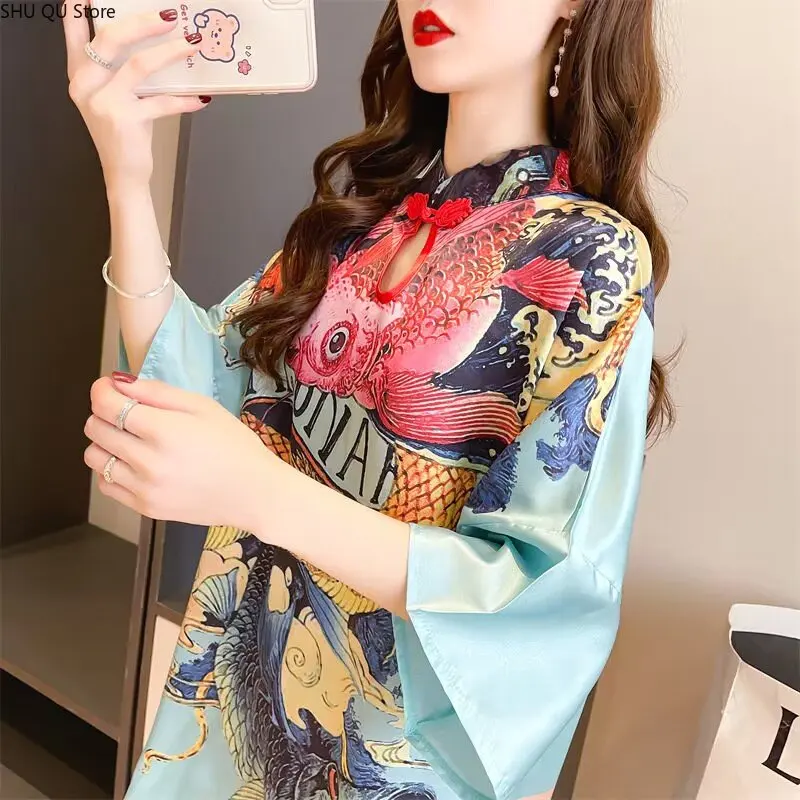 Impresionante vestido Cheongsam para mujer con cuello tradicional chino y mandarín: perfecto para entusiastas de los trajes Hanfu o Tang