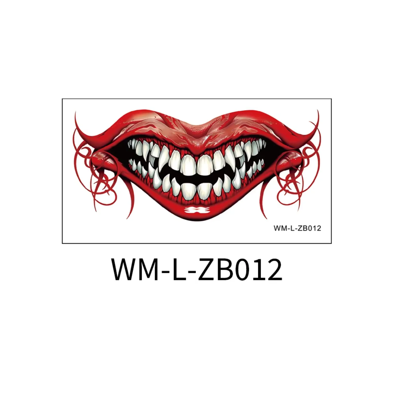 Halloween Horror Big Mouth Face Sticker Tattoo Stickers Funny Makeup  Sticker Ghost Festival Dressing halloween decoration