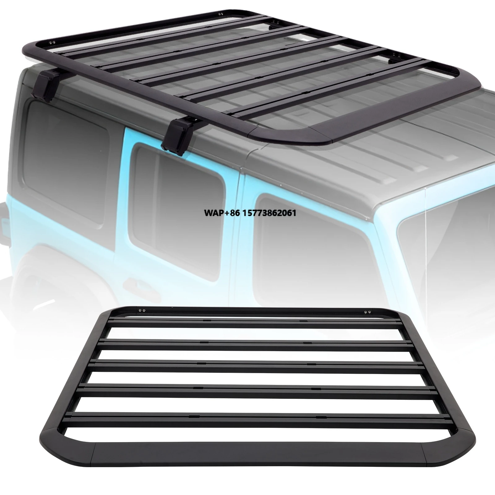 

Roof Rack for Jp Wrangler JL 2018-2024 Aluminum Cross Bars Cargo Basket for 2020-2024 Gladiator JT Hardtop Body Parts
