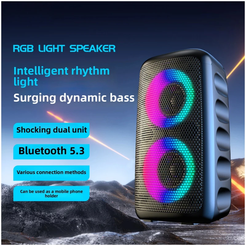 HI-FI 3D サラウンドサウンドポータブルスクエアダンスカラオケワイヤレス Bluetooth Caixa De Som 屋外スピーカーサポートカード挿入 USB