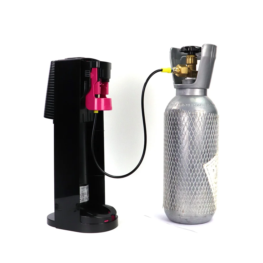 Quick Connect Soda Maker To External Co2 Cylinder Adapter Hose Fit SodaStream Terra DUO Art with W21.8-14 CGA320 G3/4 Connector