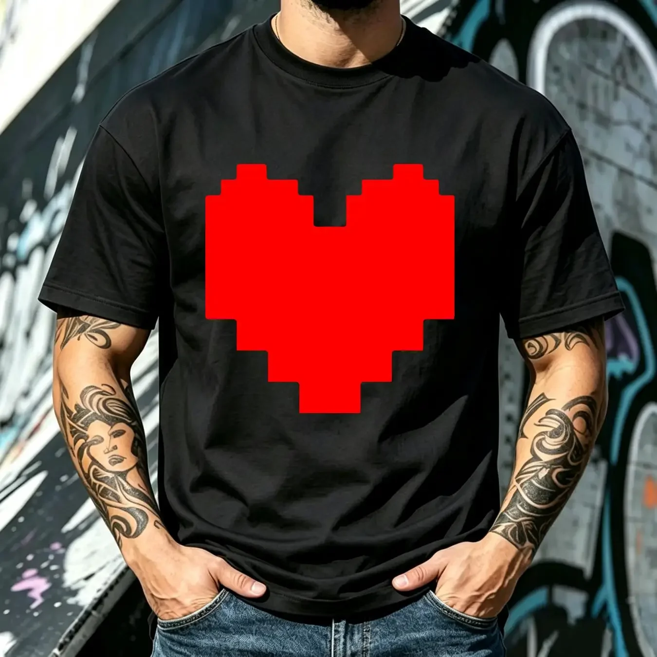 washed T Shirt Undertale Heart Classic Large Capacity Backpack Print Backpacks vintage Washed Breathable Slightly