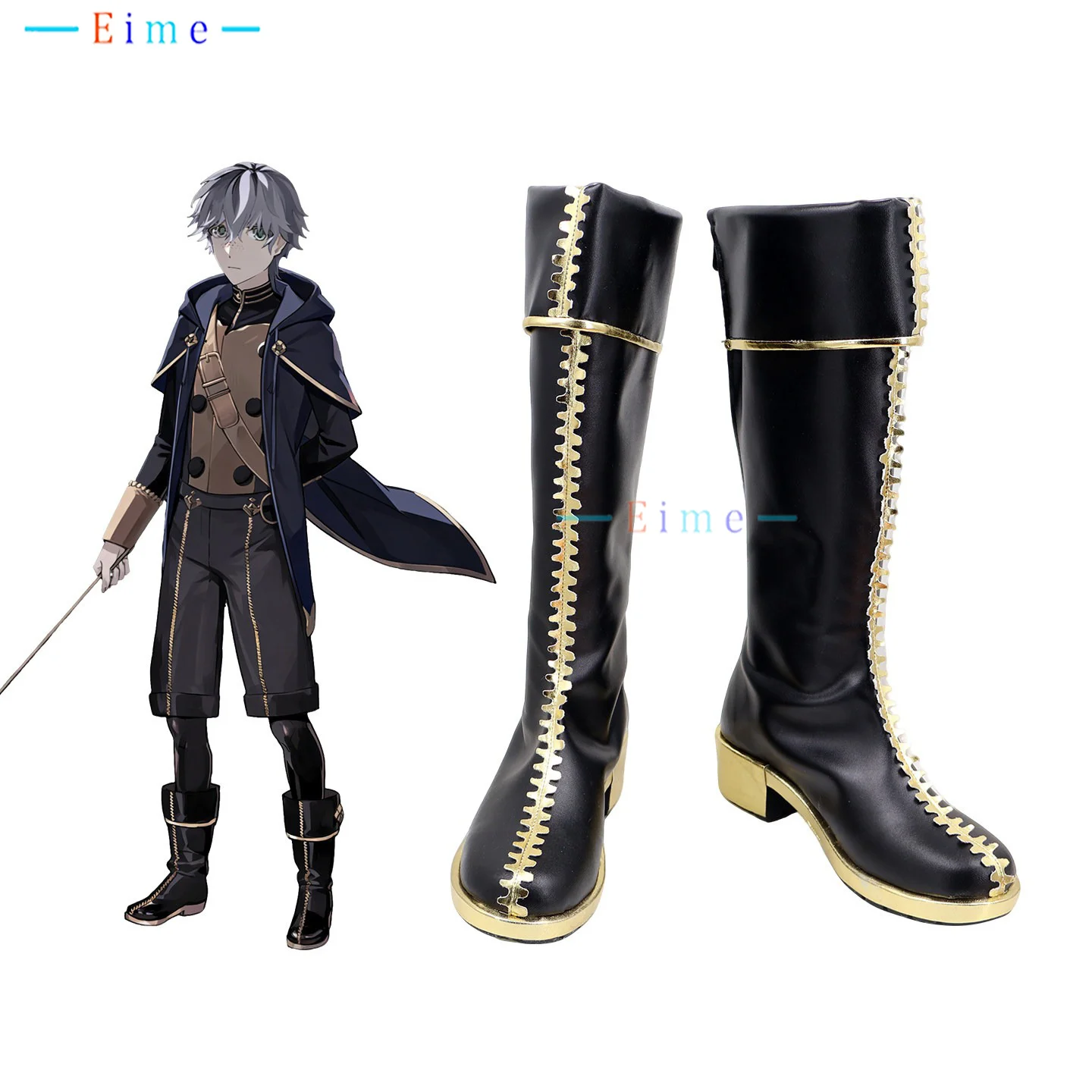 ashe-cosplay-boots-custom-made-big-size-black-golden-pu-leather-shoes-halloween-boots
