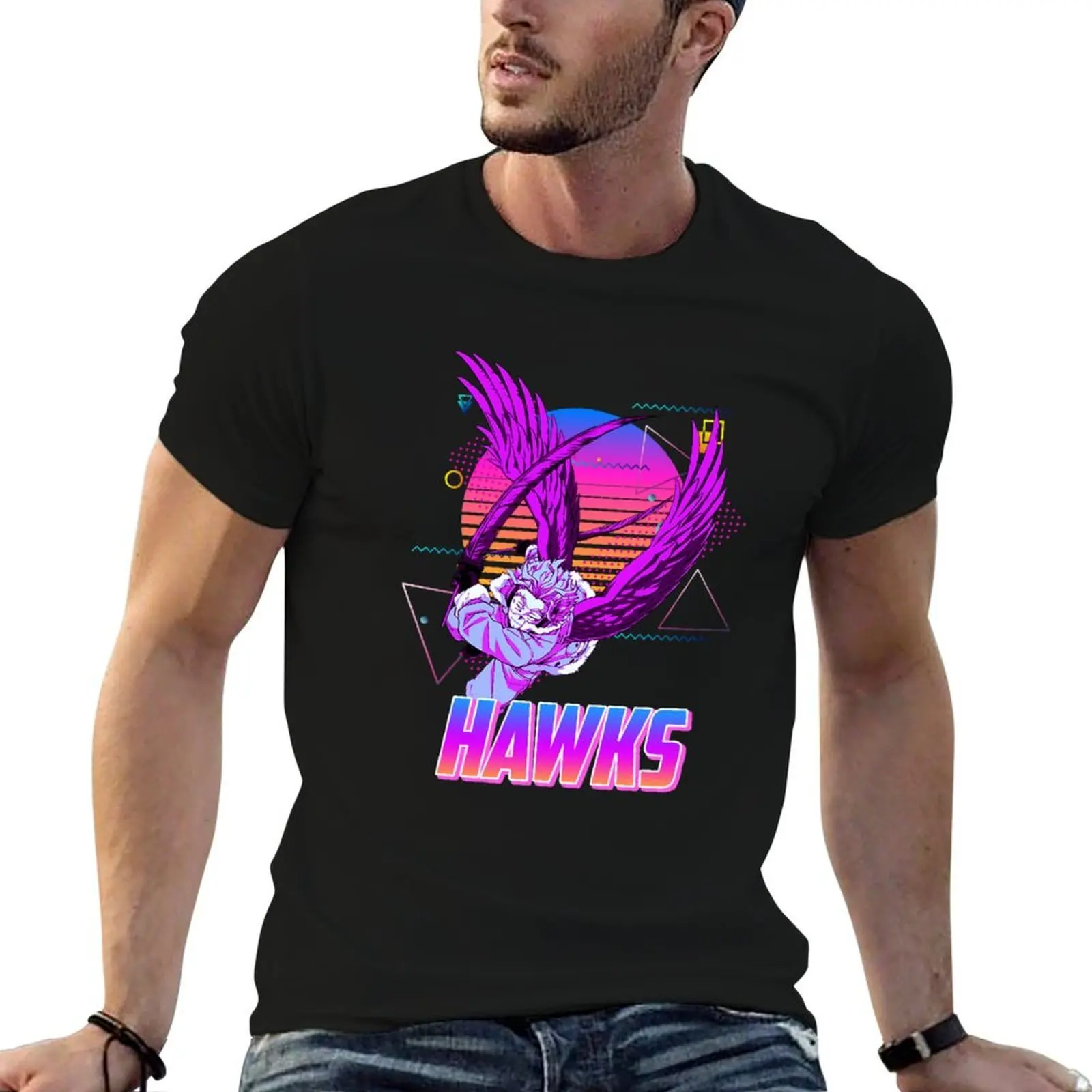 

Hawks - Retro Art T-Shirt anime tshirt t shirts with prints g man t shirts for men T-Shirt