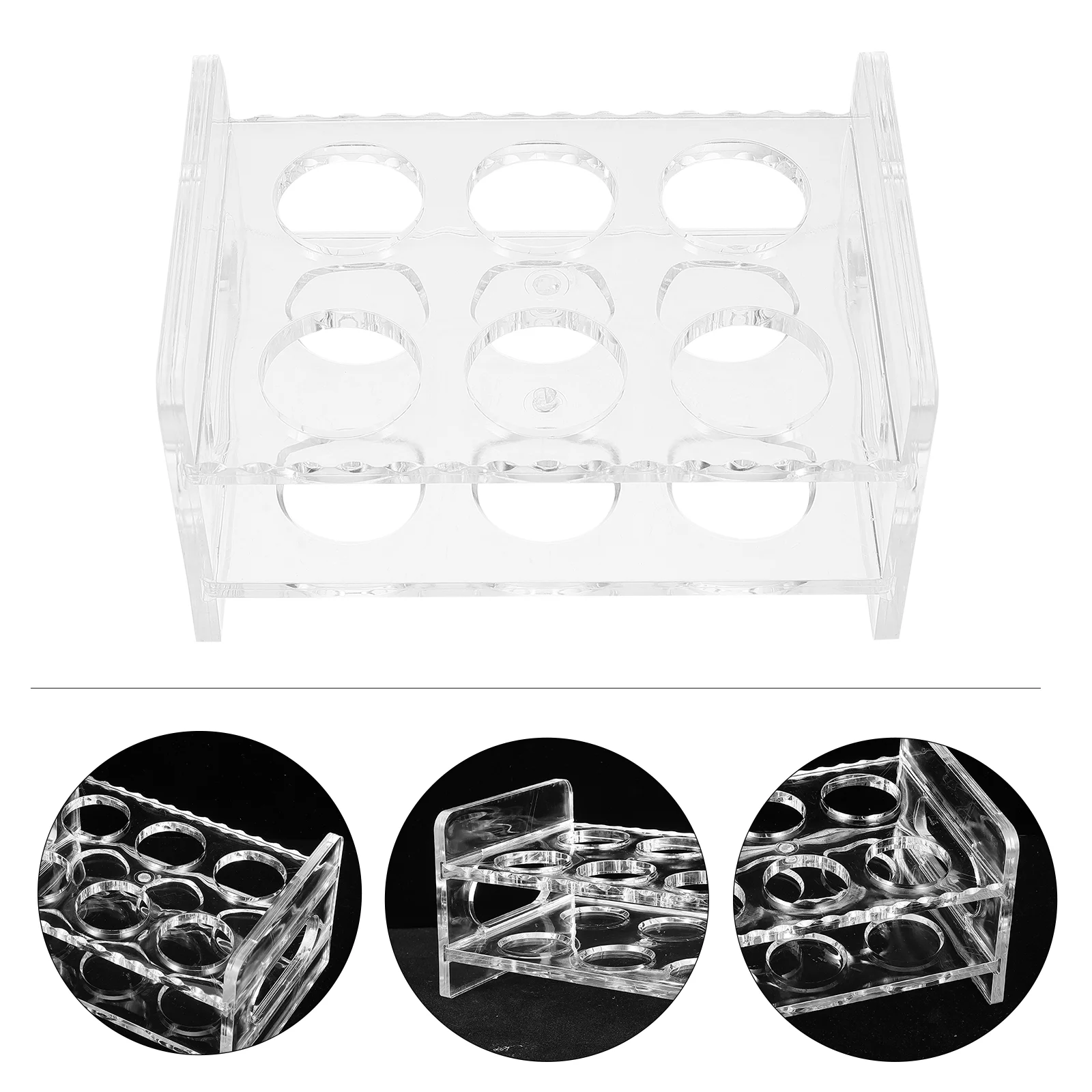 

Cork Holder Glass Rack Shot Coffee Cup for Party Transparent Acrylic Organizer