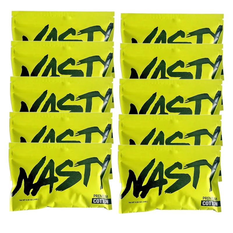 10Pack Nasty Cotton Bacon for Wick DIY Premium Heating Cotton