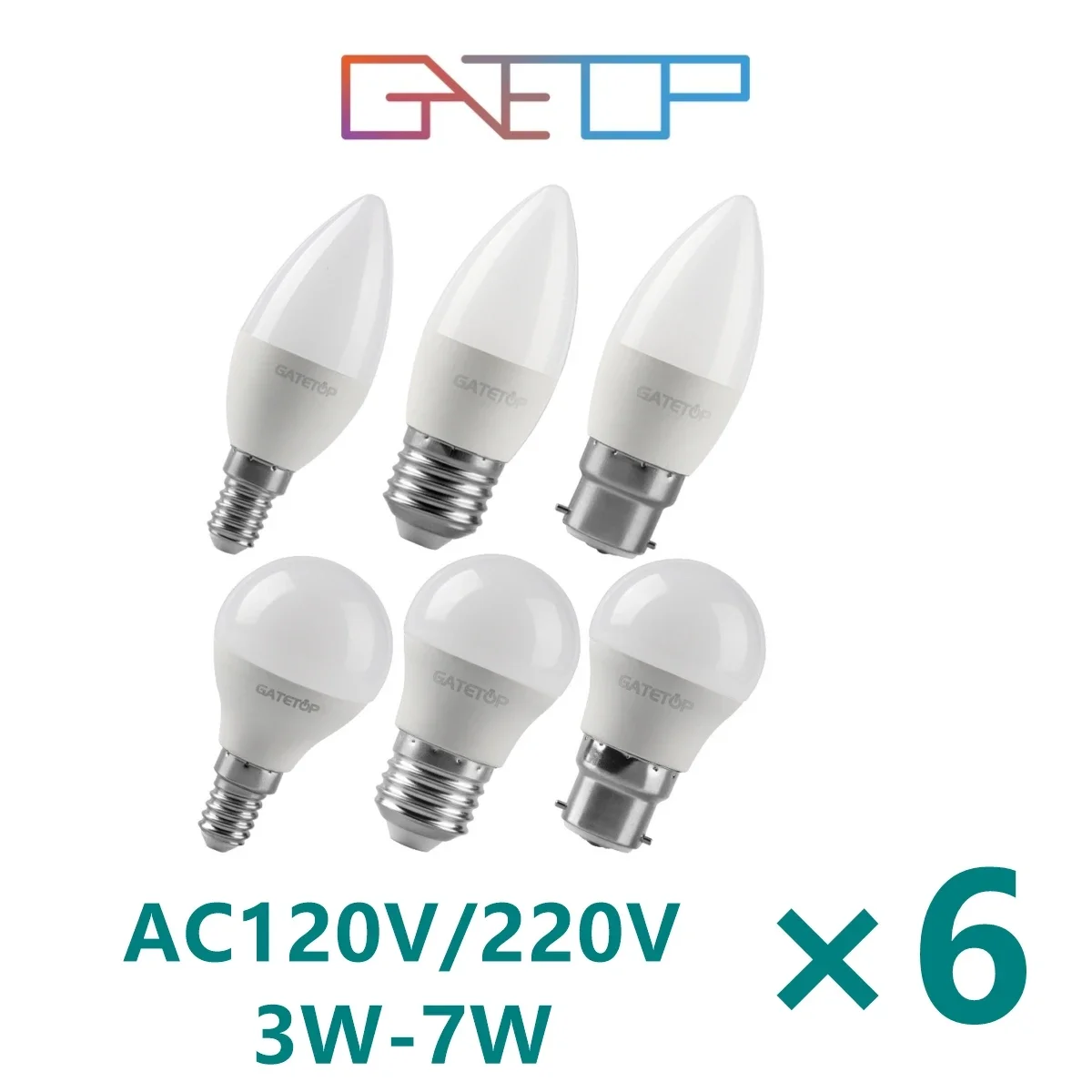 6 pçs lâmpadas led de poubança de energia g45 c37 e14 e27 b22 3w 5 6 7 ac230v ac110v conduziu a lâmpada de golfe para decoração de casa