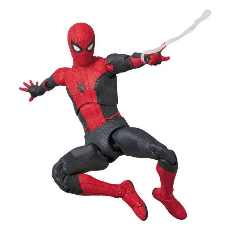 Mafex 113 Marvel Spider-Man  BJD Spiderman Super Hero Far From Home Figure Model Toys for Kids 15cm