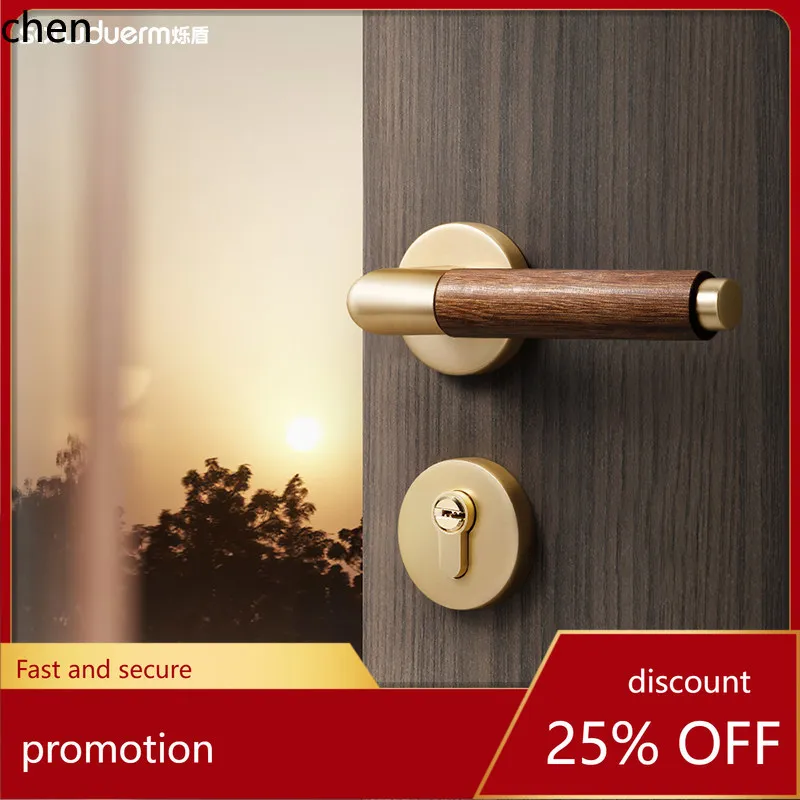 H1 medieval style door lock indoor bedroom door lock retro silent magnetic household door handle