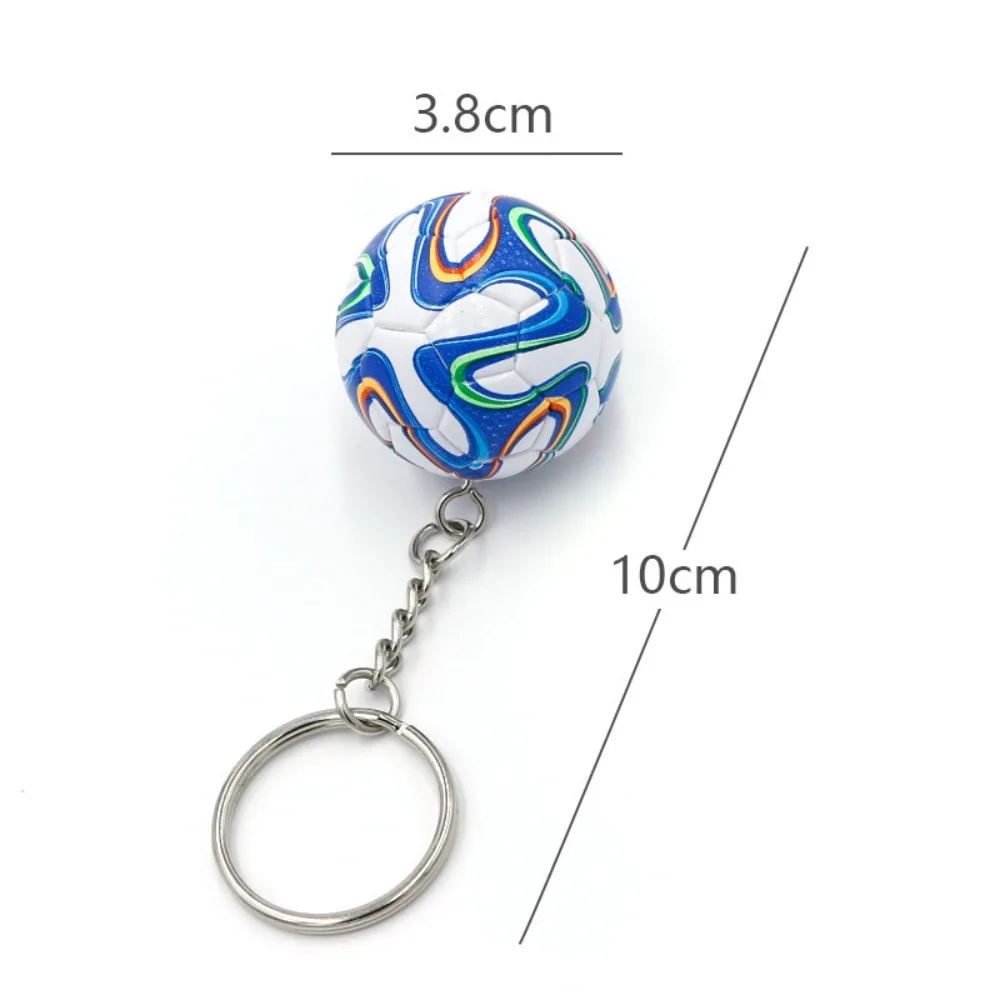 Leather Football Keychain New Exquisite Key Chain Souvenir Decoration Toy Keyring Ring School Reward for Kid Pendant Accessory