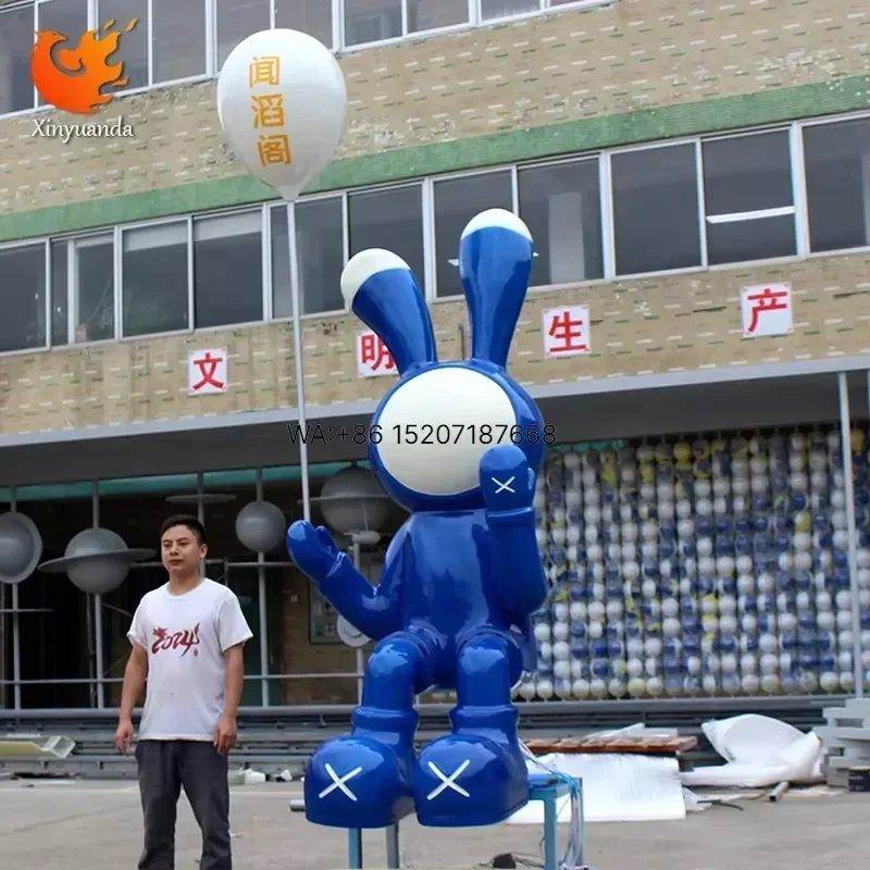 Wmwmnu for Light-Up Trendy Rabbit Fiberglass Sculpture Mall Internet-Famous Check-in Ornament Commercial IP Image Decor
