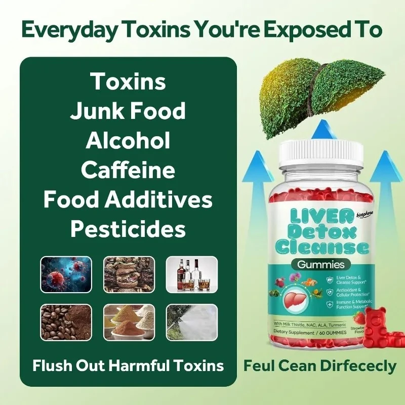 Liver cleansing support NAC milk thistle alpha lipoic acid, dandelion roots, thistle leaves, antioxidants, and immune support