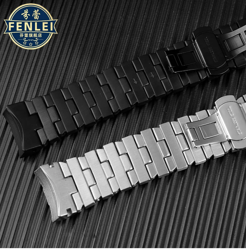 For Panerai solid stainless steel Watch strap PAM441 111 Men\'s Fine steel Watch band butterfly buckle Bracelet 24mm accessories