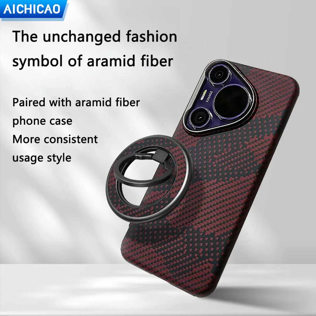 ACC-Carbon Fiber Phone Ring Holder Magnetic Phone Grip Compatible with MagSafe Ring for iPhone huawei samsung xiaomii