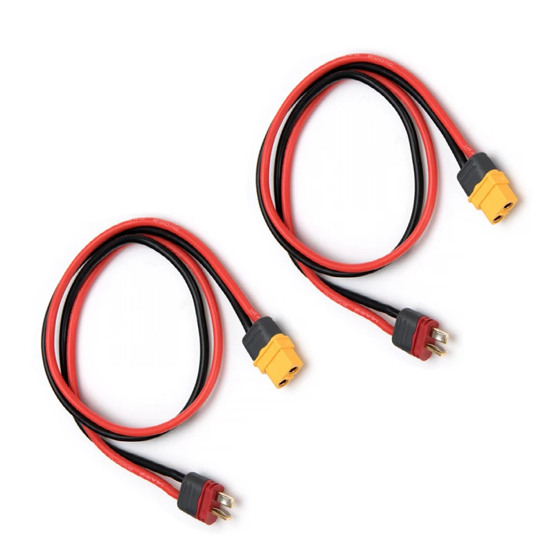 2pcs 14awg 30cm Charge Lead Cable  XT60H Female to Amass Deans Male Plug Connector Adapter for RC Model Hobby Boat Car Charger