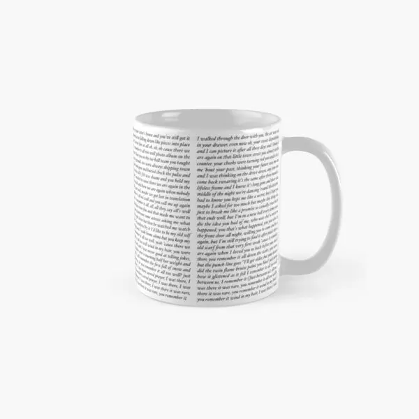 All Too Well 10 Minute Version Lyrics Cl  Mug Cup Gifts Handle Round Printed Drinkware Picture Image Tea Coffee Photo Design