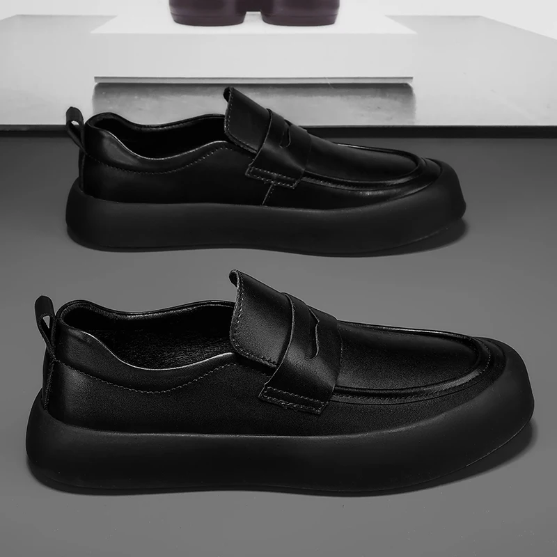 

DY модная мужская повседневная кожаная модная повседневная кожаная обувь, модная молодежная обувь с круглой головкой, деловая мужская обувь