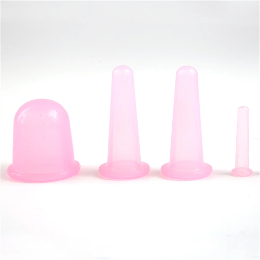 Silicone Vacuum Cupping Massage Jars Anti Cellulite Massage Facial Suction Cups Face Neck Lift Skin Scraping Guasha Anti Wrinkle