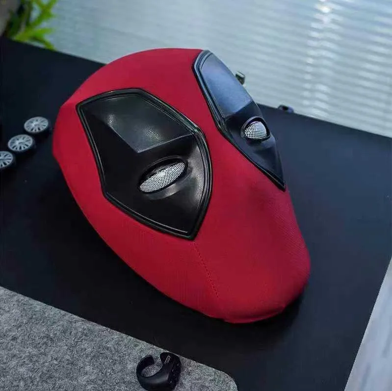 2026 Popular New Deadpool Cute Headset Electric Helmet Can Blink and Shine COS Mask Marvel Toy Decoration view 5