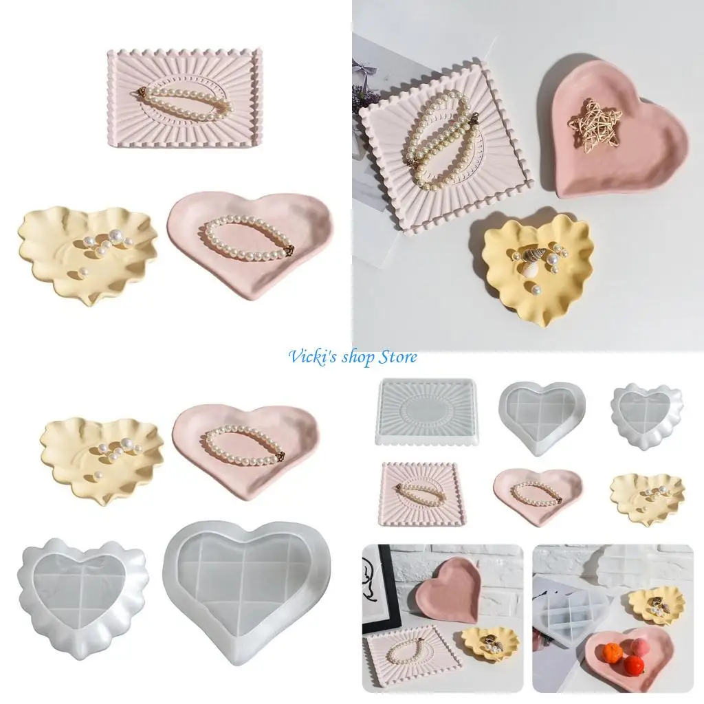 

Art Class Silicone Tray Mold Heart And Square Design Crafting Jewelry Tools