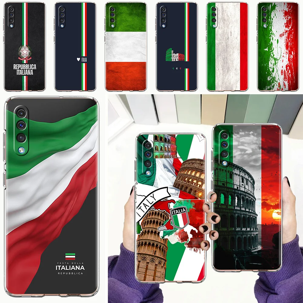 Phone Case For Samsung A56 A36 A26 A24 A16 A14 A12 A32 A50 A70 A20E A22 A40 A34 A54 A42 A52 5G A04s A06 Cover Italian flag