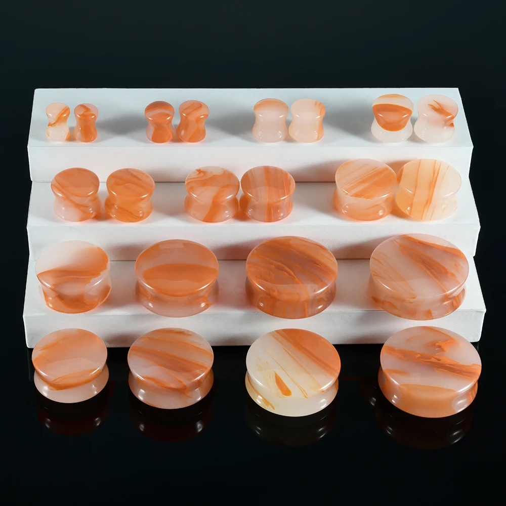 Dreamlee 1Pc szklane siodło Flesh Plugs szklany wskaźnik uszu Expander podwójny Flare tunel nosze Piercing biżuteria do ciała — zdjęcie 3