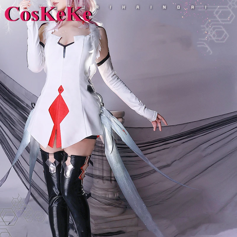 CosKeKe Yuzuriha Inori Cosplay Anime Costume Dragonfly Dress White War 2.0 Lovely Uniform Halloween Party Role Play Clothing New