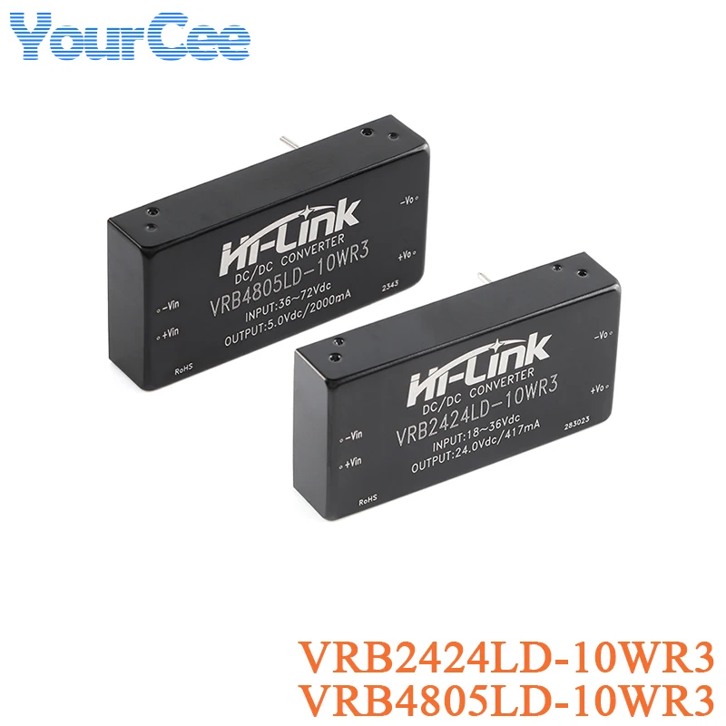 VRB2424LD VRB4805LD 10WR3 24V to 24V 48V to 5V 10W isolated power Module DC Voltage stabilization voltage reduction