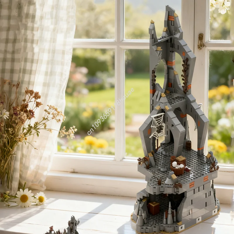 1036 peças moc ucs dol guldur parte 6 8 os anéis modelo blocos de brinquedo de construção arquitetura presentes de natal ideia educação tijolo