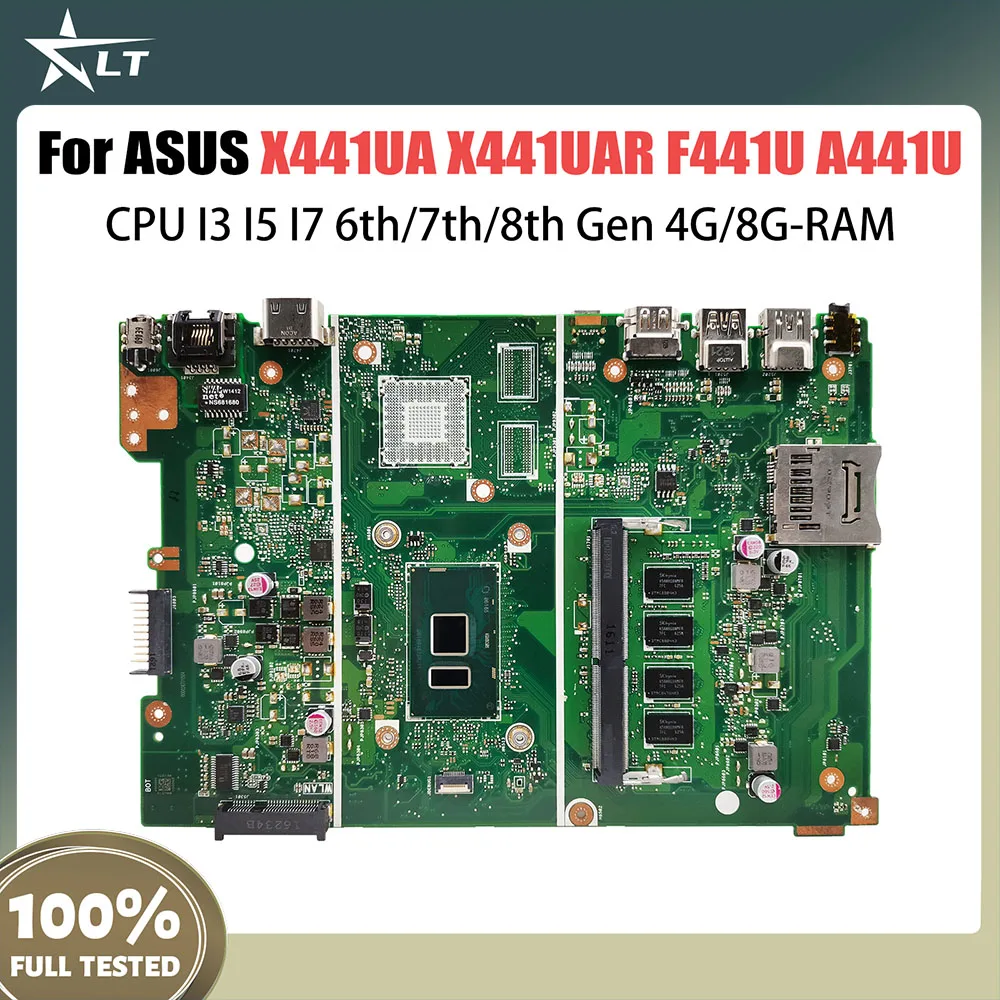 

X441UA Notebook Mainboard For ASUS X441UV X441U F441U A441U X441UAR X441UAK Laptop Motherboard I3 I5 I7 CPU RAM 4G 8G