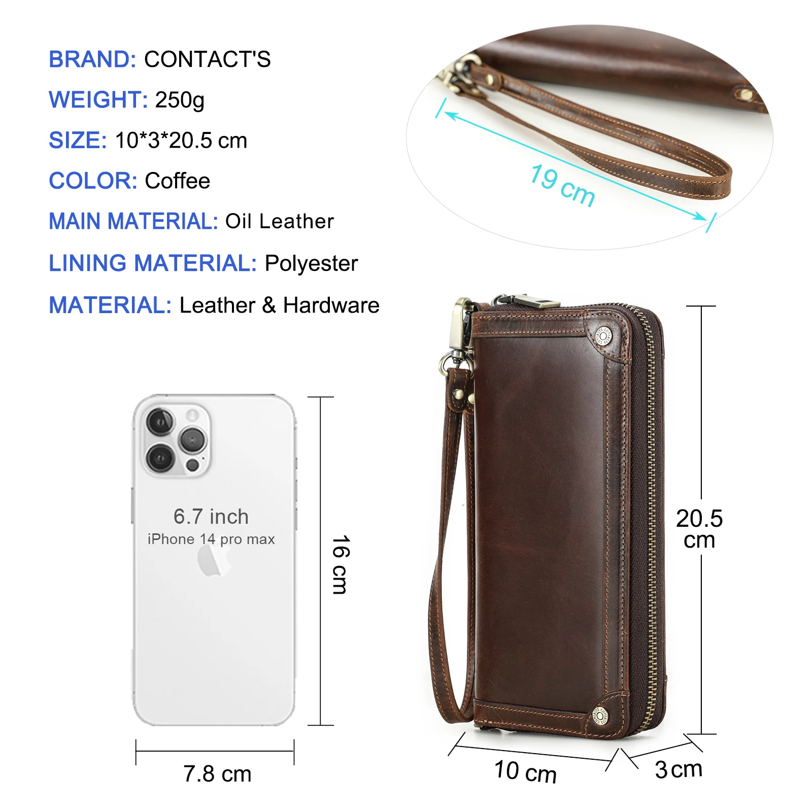 Contact\'s carteiras de embreagem de couro genuíno para homens titular do cartão telefone bolso clipe de dinheiro bolsas masculinas carteiras longas