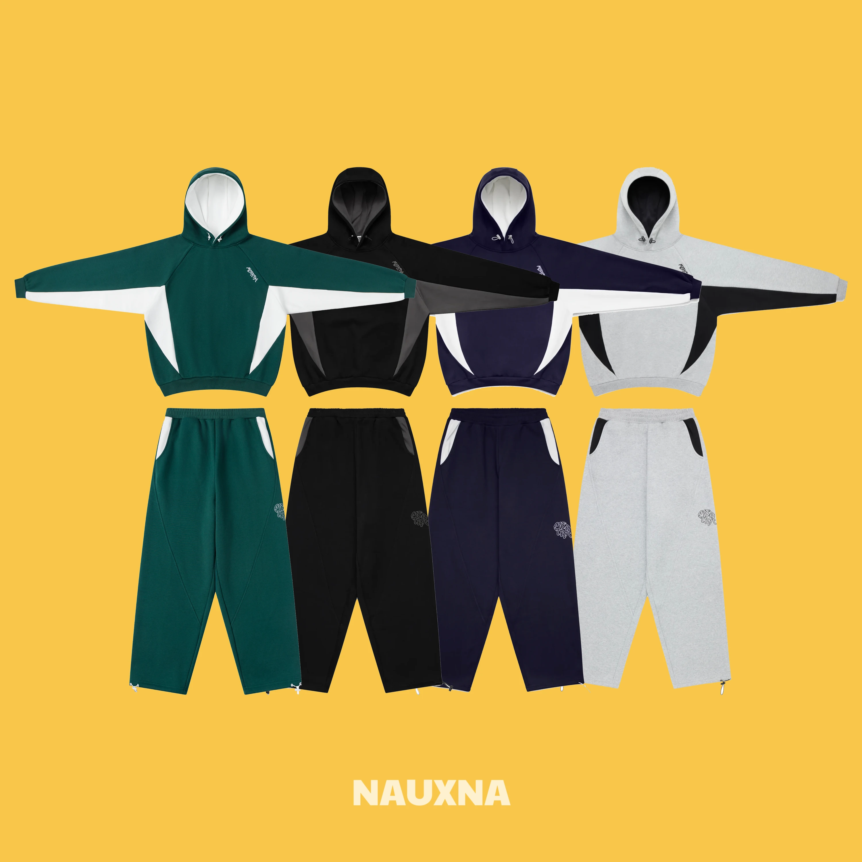 

Mertra Heavyweight American Street Hip Hop Patchwork Embroidery Sweatpants Loose Hoodie ex Sports Set Trendy