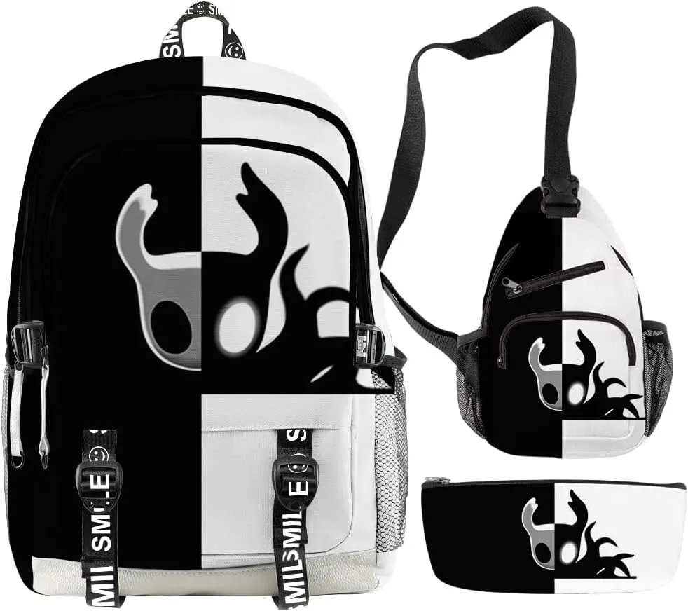 Hollow Knight Backpack Three-piece Sets Fashion Travel Daypacks Personalized Gifts Travel Bags back to school bag Large Capacity