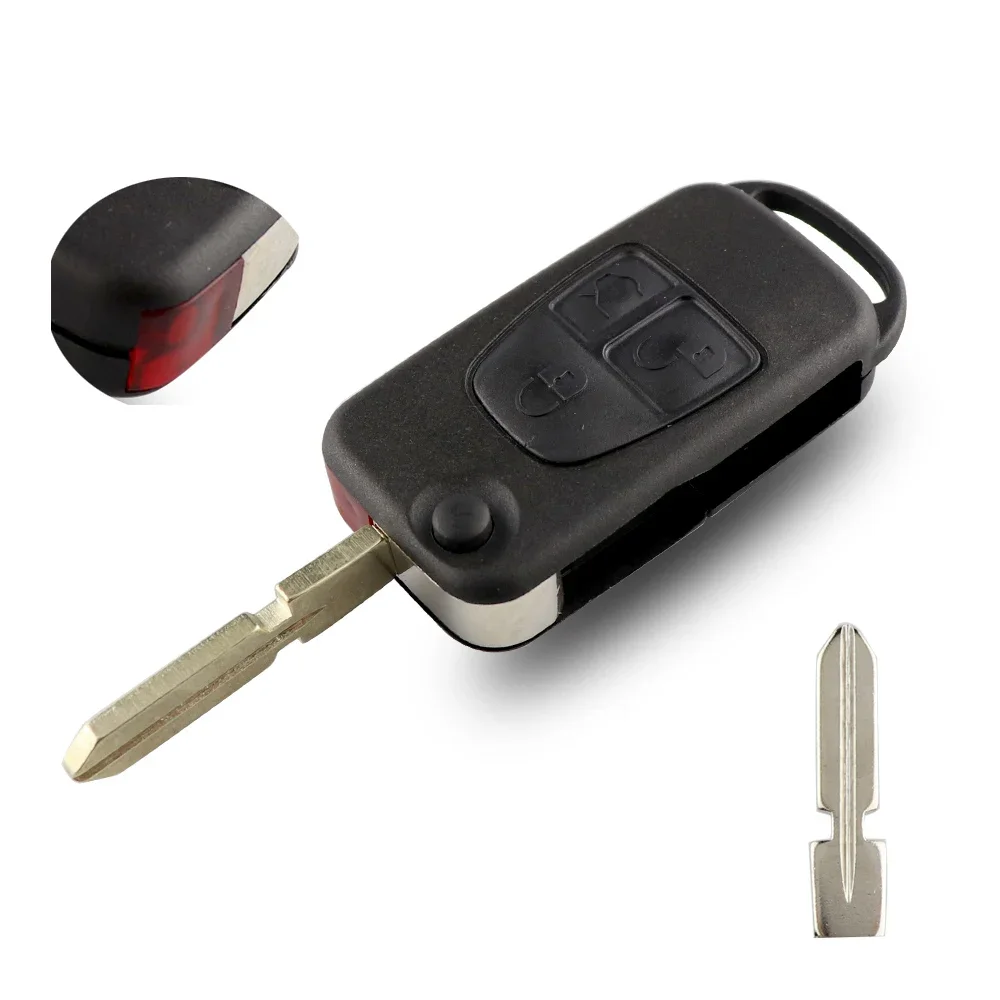 

Remote Key Shell For Mercedes Benz ML C CL S SL SEL Auto Car Key Housing Cover Case Fob 3 Buttons Flip Fold Uncut Blade