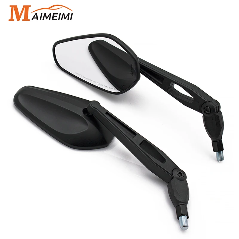 2Pcs Universial Motorcycle Rearview Mirror Scooter E-Bike Handlebar Rear View Side Mirror Electromobile Back Side Folding Mirror