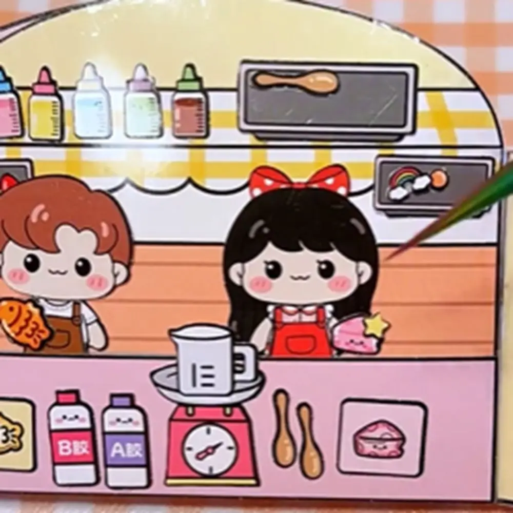 Material hecho a mano, libro de juguete de pellizco DIY, libro educativo Montessori silencioso, libro de pegatinas 3D de dibujos animados de Aprendizaje Temprano