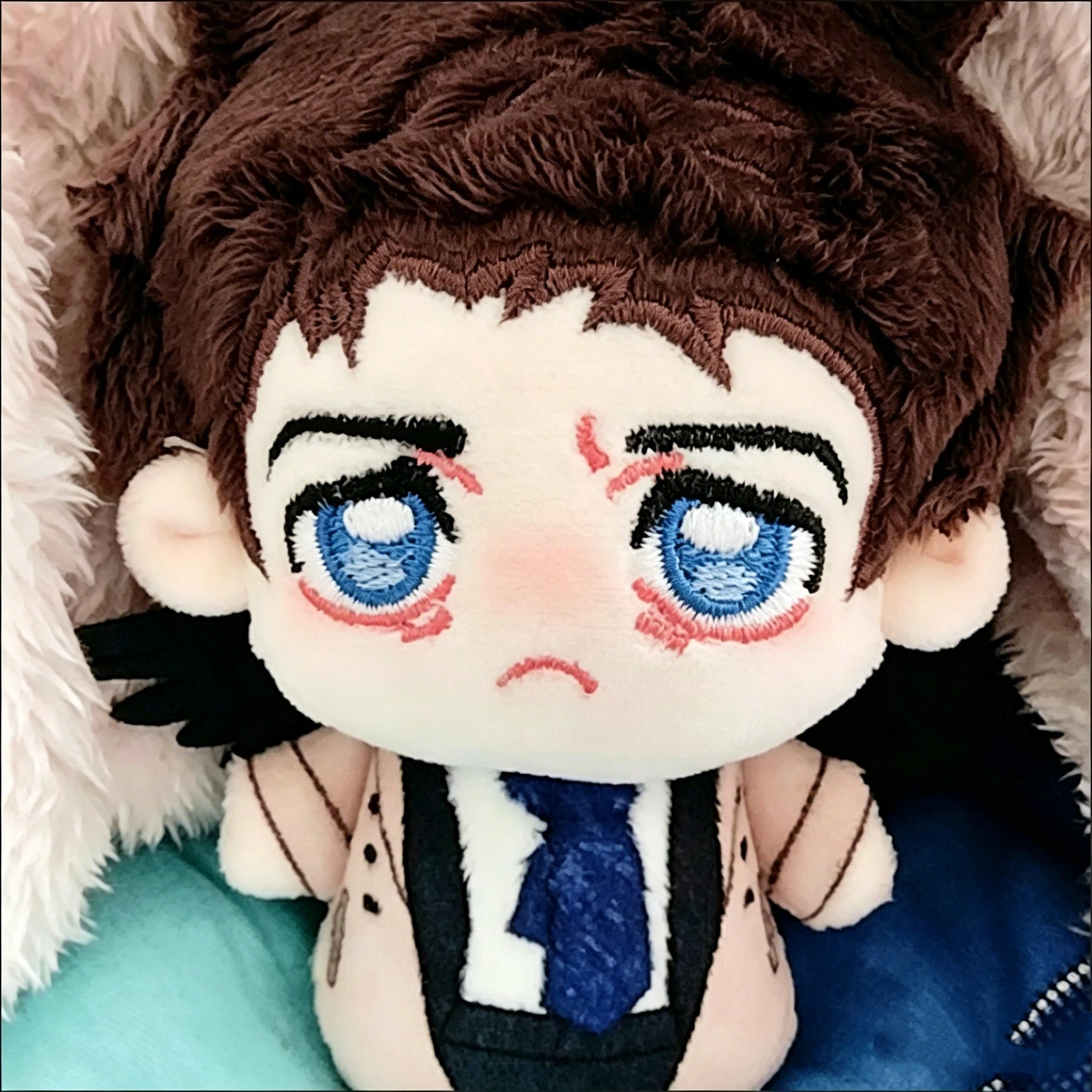 Muñeco de Peluche de 10 cm de Castiel de SPN Supernatural, Figura de Cosplay, Llavero, Bolsa, Regalos para Fans