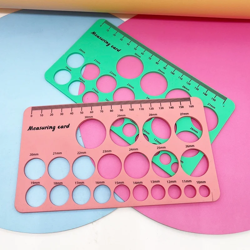 Pacifier Measuring Ruler Non-stick Breast Pump Circle Ruler 18x10cm Silicone Measuring Tools Nipple Diameter Odorless