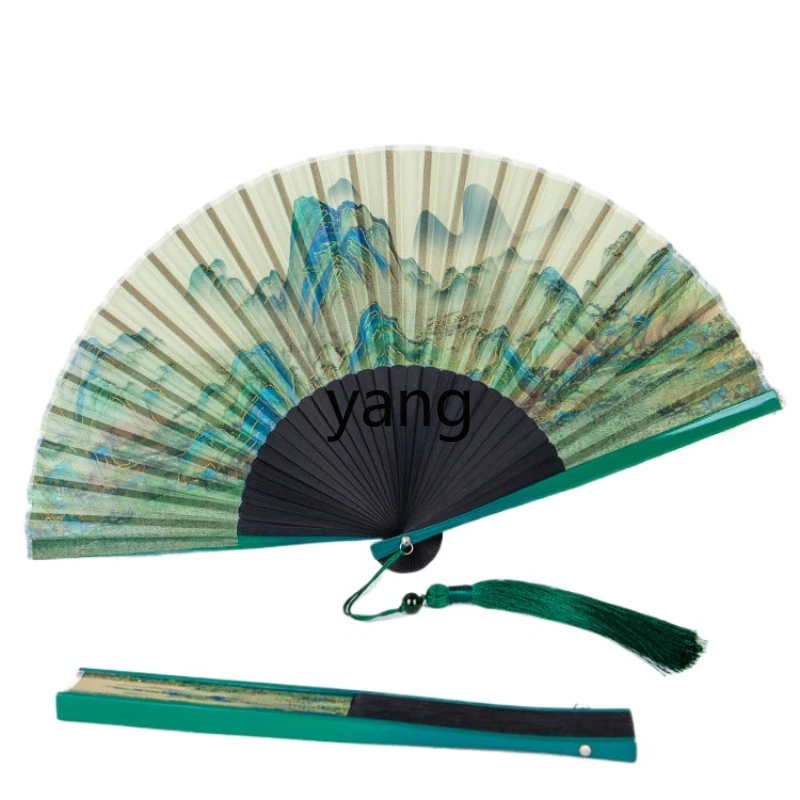 

LXL Folding Fan Female Chinese Style Fan Pastoral Style Folding Ancient Style Dance Fans