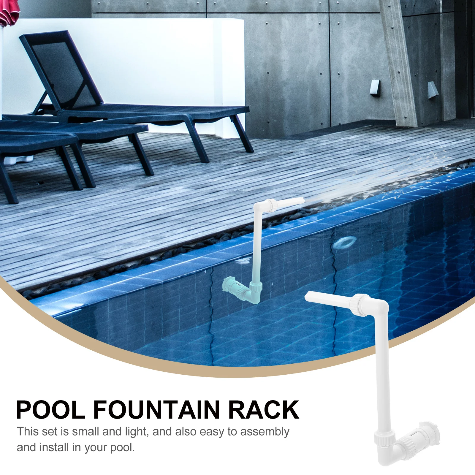

1Set Water Fountain Rack for Swimming Pool Plastic Fountain Accessories Design Easy to Install Poolside Yard